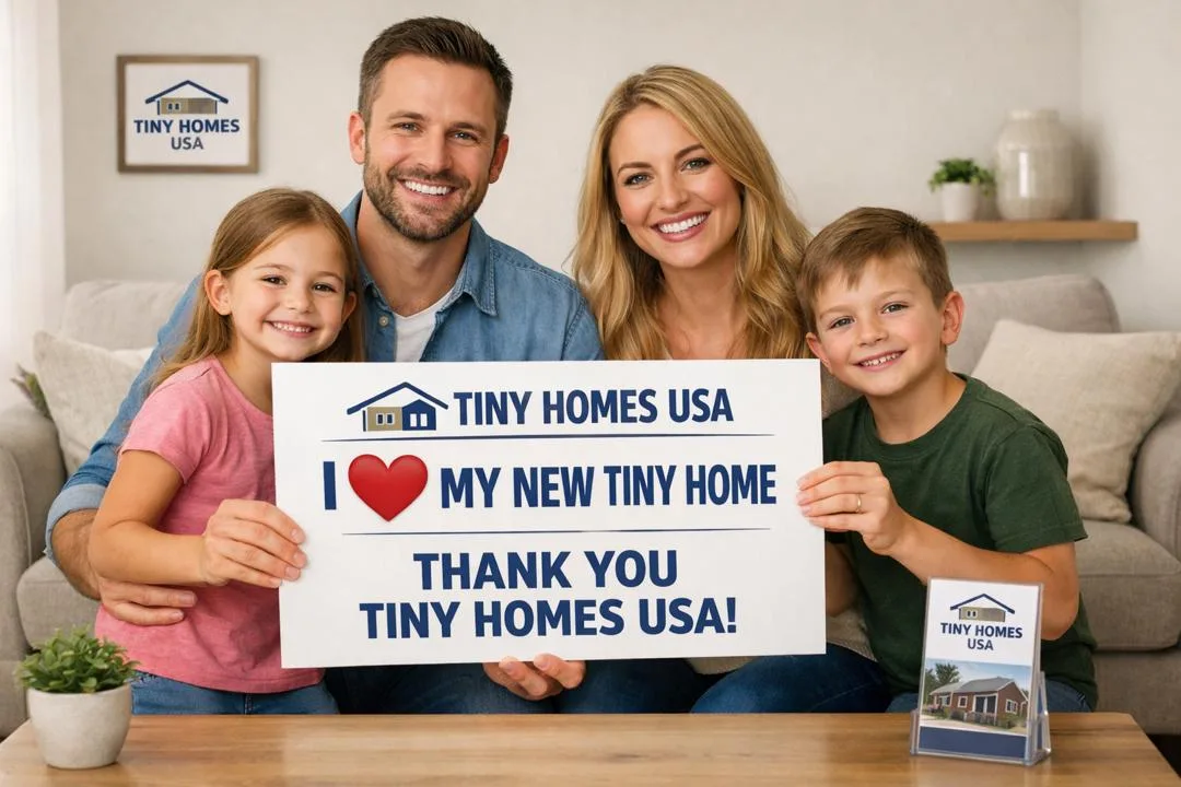 James M. TX with their new tiny home