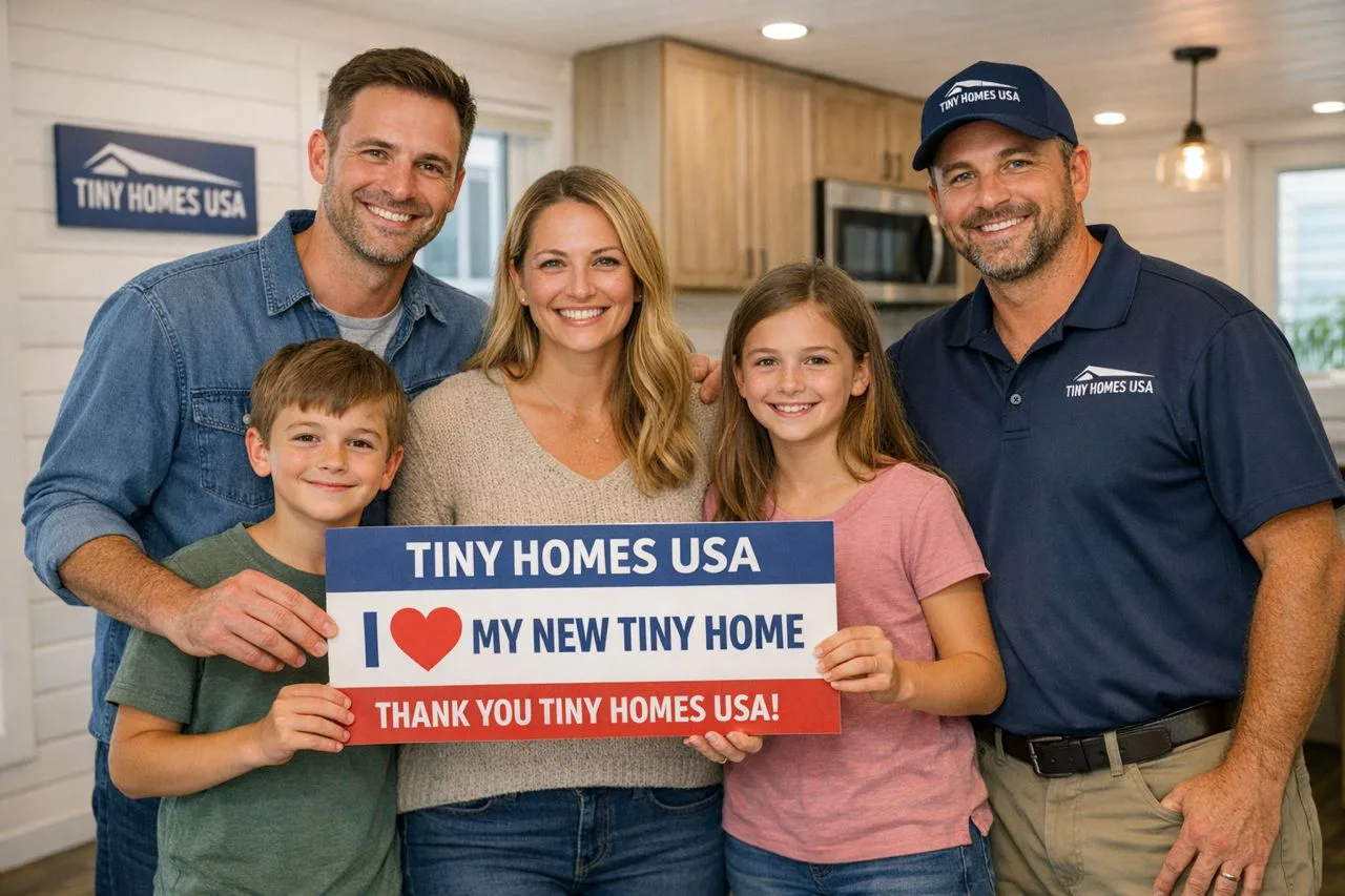 Carlos & MariaT. with their new tiny home